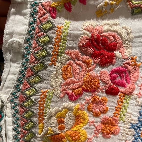 Johnny Was Festival Long-Sleeve Embroidered Georgette Tunic - Picture 8 of 14